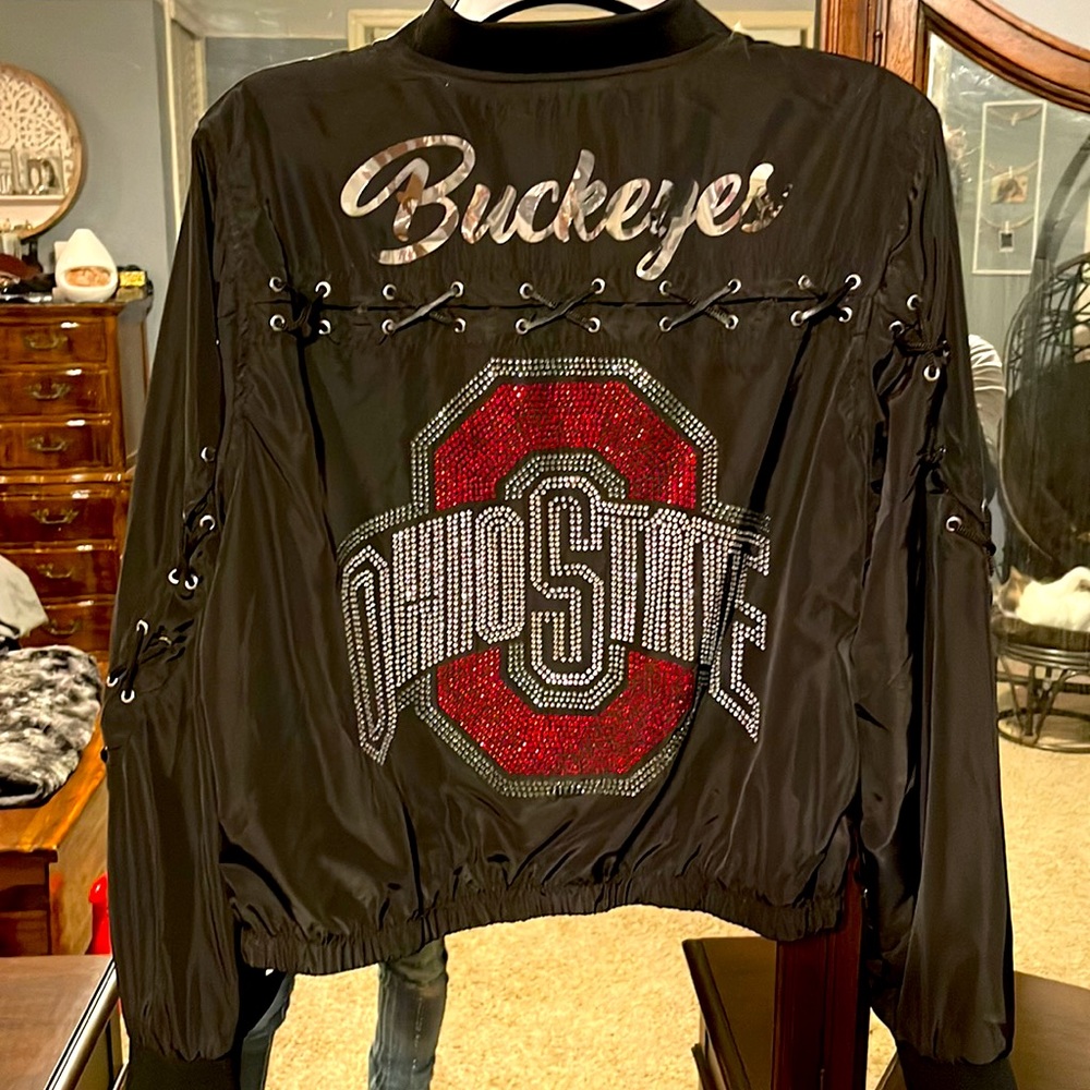 Black nylon OSU jacket size Large/XL